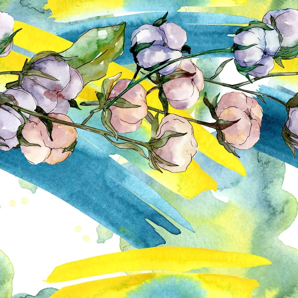 Květinový Květináč Divoké Květinové Listy Akvarel Obrázku Akvarel Kreslicím Módu — Stock fotografie