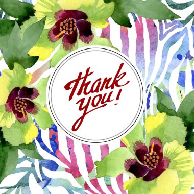 Pamuk çiçek botanik çiçekler. Yabani bahar yaprağı kır çiçeği izole. Suluboya arka plan illüstrasyon seti. Suluboya çizim moda aquarelle izole. Çerçeve kenarlık süs karesi.