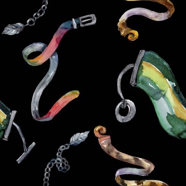Giysi ve trendy moda aksesuarları illüstrasyon beyaz izole ayarlayın