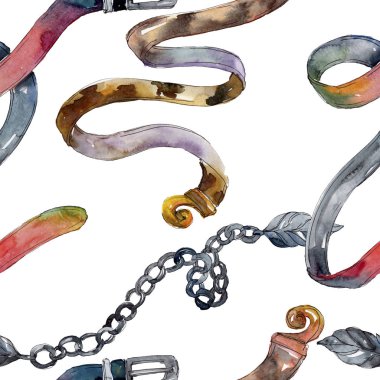 Giysi ve trendy moda aksesuarları illüstrasyon beyaz izole ayarlayın