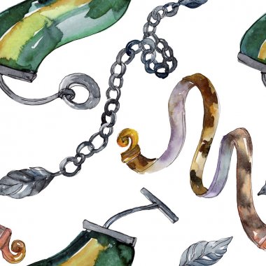 Giysi ve trendy moda aksesuarları illüstrasyon beyaz izole ayarlayın
