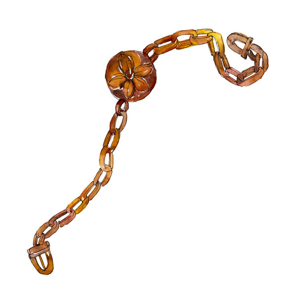 Ремни и цепи моды гламурная иллюстрация. Набор акварелей
. 