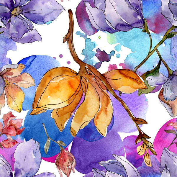 Λουλουδένια λουλούδια. Σύνολο εικονογράφησης φόντου. Ομαλή μοτίβο φόντου. — Φωτογραφία Αρχείου