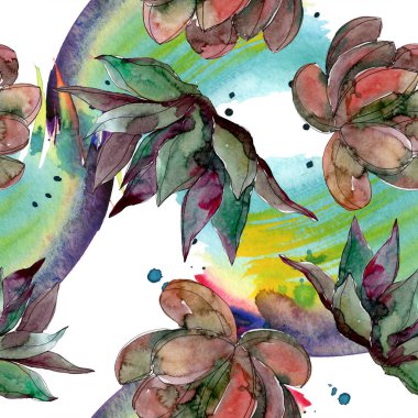 Sulu çiçek botanik çiçekleri. Yabani bahar yaprağı kır çiçeği. Suluboya illüstrasyon seti. Suluboya çizim moda aquarelle. Kusursuz arka plan deseni. Kumaş duvar kağıdı baskı doku.