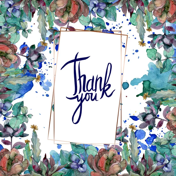 Sulu çiçek botanik çiçekleri. Yabani bahar yaprağı kır çiçeği izole. Suluboya arka plan illüstrasyon seti. Suluboya çizim moda aquarelle izole. Çerçeve kenarlık süs karesi.