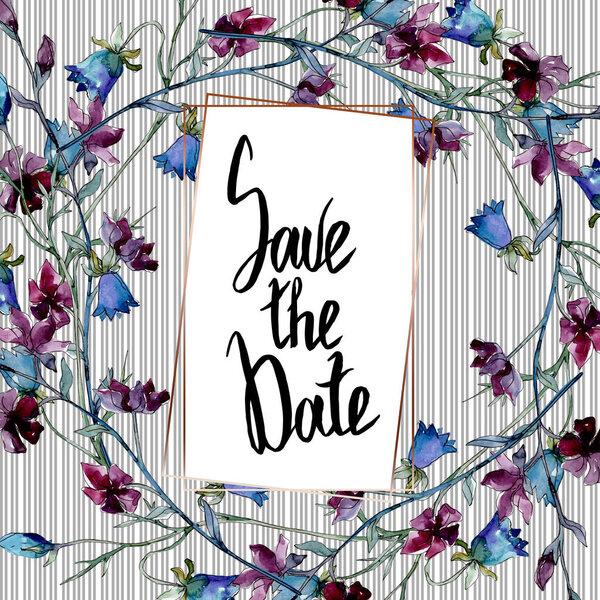 Цветочные ботанические цветы. Набор акварельных фонов. Граничный орнамент
.