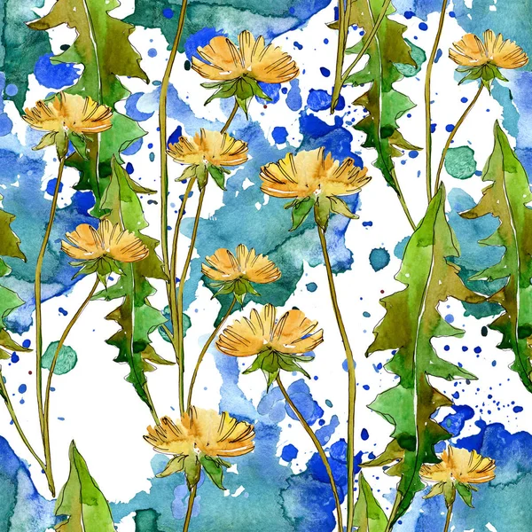 Wildflowers Blommiga Botaniska Blommor Wild Spring Leaf Wildflower Akvarell Illustration — Stockfoto