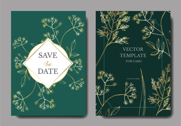 Vector Wildflowers botanical flowers. Black and white engraved ink art. Wedding background card decorative border.