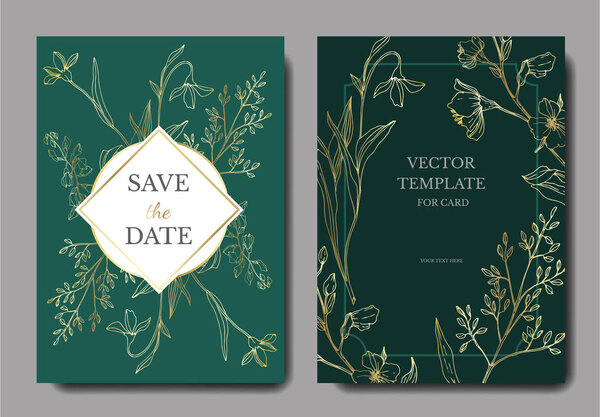 Векторные цветочные ботанические цветы. Черно-белый рисунок чернил. Декоративная граница свадебной карточки
.