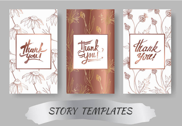 Vector wildflowers botanical flowers. Black and white engraved ink art. Wedding background card decorative border.