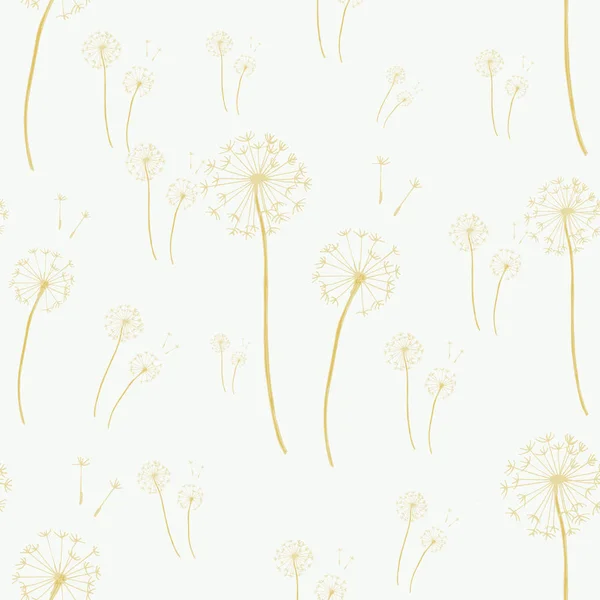 Vector Wildflowers flores botánicas florales. Tinta grabada en blanco y negro. Patrón de fondo sin costuras . — Archivo Imágenes Vectoriales