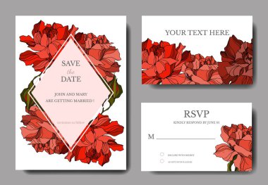 Vector Rose floral botanical flowers. Black and white engraved ink art. Wedding background card decorative border. clipart