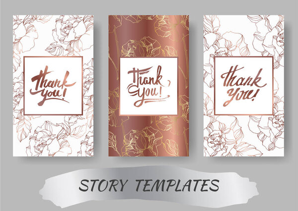 Vector Roses floral botanical flowers. Black and white engraved ink art. Wedding background card decorative border.