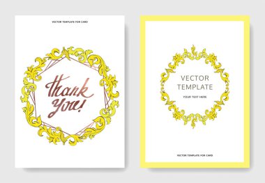 Vektör Altın Monogram Çiçek Süsü. Siyah beyaz işlemeli mürekkep sanatı. Düğün arkaplanı dekoratif kenar.