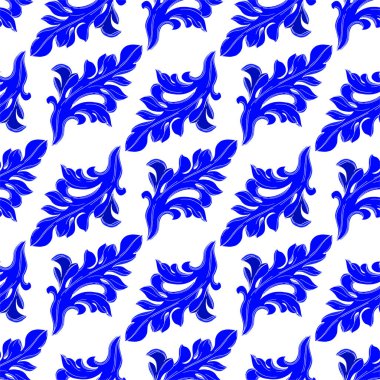 Vektör Altın Monogram Çiçek Süsü. Siyah beyaz işlemeli mürekkep sanatı. Kusursuz arkaplan deseni.