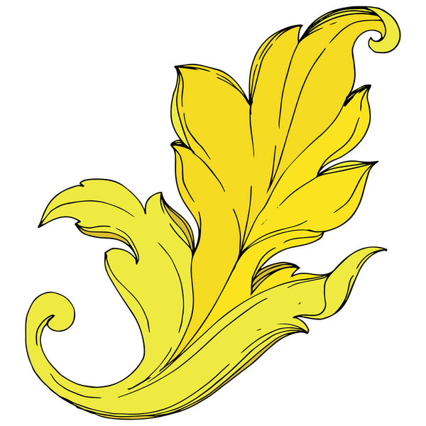 Цветочный орнамент векторной золотой монограммы. Черно-белый рисунок чернил. Изолированный элемент иллюстрации орнаментов
.