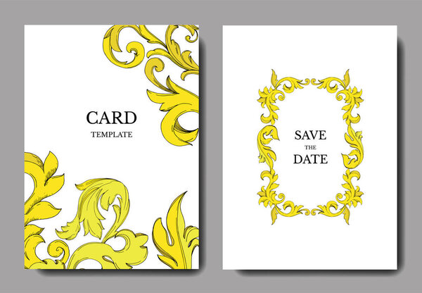 Цветочный орнамент векторной золотой монограммы. Черно-белый рисунок чернил. Декоративная граница свадебной карточки
.