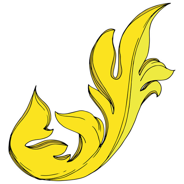 Цветочный орнамент векторной золотой монограммы. Черно-белый рисунок чернил. Изолированный элемент иллюстрации орнаментов
.