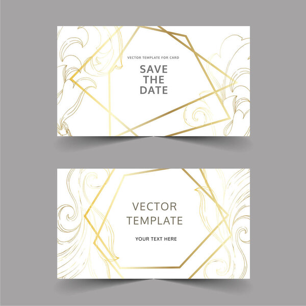 Vector Golden monogram floral ornament. Black and white engraved ink art. Wedding background card decorative border.