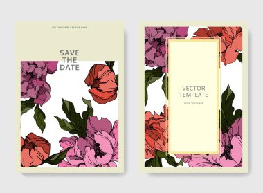 Vektör Şakayık Çiçek Botanik Çiçekleri. Siyah ve beyaz oymalı 