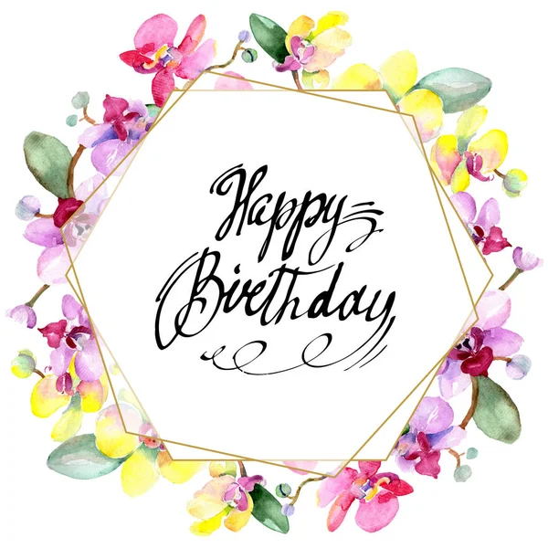 Belles Fleurs D Orchidee Avec Des Feuilles Vertes Isolees Sur Blanc Illustration De Fond Aquarelle Aquarelle Dessin Mode Aquarelle Ornement De Bordure De Cadre Joyeux Anniversaire Inscription Peinture Magnifique Stock Photo Belles Fleurs D Orchidee Avec Des Feuilles Vertes Isolees Sur Blanc Illustration De Fond Aquarelle Aquarelle Dessin Mode Aquarelle Ornement De Bordure De Cadre Joyeux Anniversaire Inscription Peinture Magnifique Stock Photo