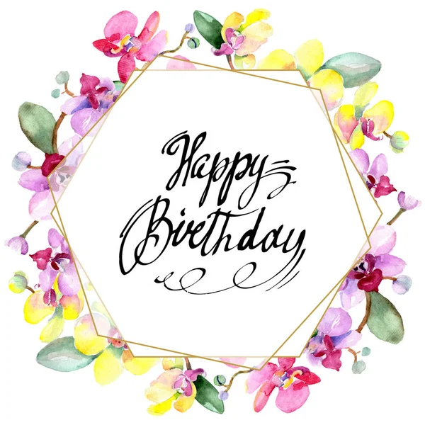 Belles Fleurs D Orchidee Avec Des Feuilles Vertes Isolees Sur Blanc Illustration De Fond Aquarelle Aquarelle Dessin Mode Aquarelle Ornement De Bordure De Cadre Joyeux Anniversaire Inscription Contexte Frontiere Stock Photo Belles Fleurs D Orchidee Avec Des Feuilles Vertes Isolees Sur Blanc Illustration De Fond Aquarelle Aquarelle Dessin Mode Aquarelle Ornement De Bordure De Cadre Joyeux Anniversaire Inscription Contexte Frontiere Stock Photo