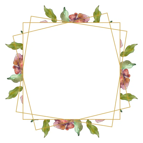 Rouge isolé sur pivoines blanches aquarelle fond illustration ensemble. Cadre bordure ornement avec espace de copie . — Photo de stock