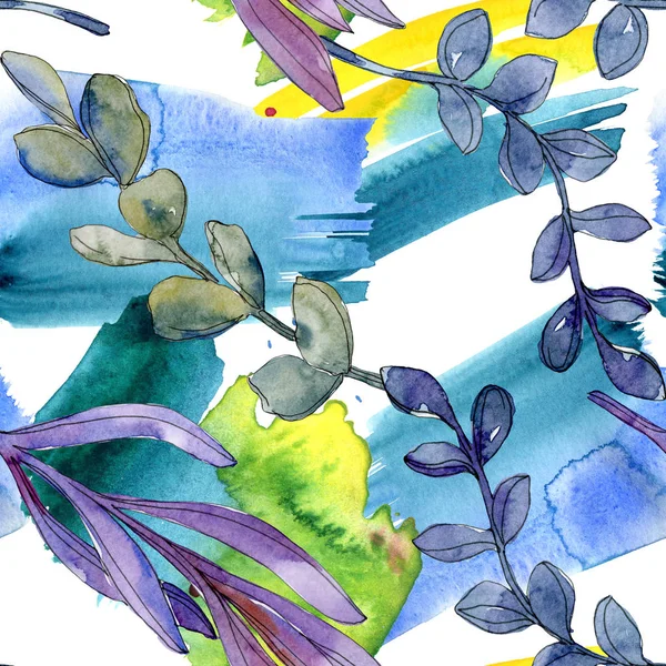 Sukkulente florale botanische Blume. wildes Frühlingsblatt isoliert. Aquarell-Illustrationsset vorhanden. Aquarell zeichnen Mode-Aquarell. nahtlose Hintergrundmuster. Stoff Tapete drucken Textur. — Stockfoto