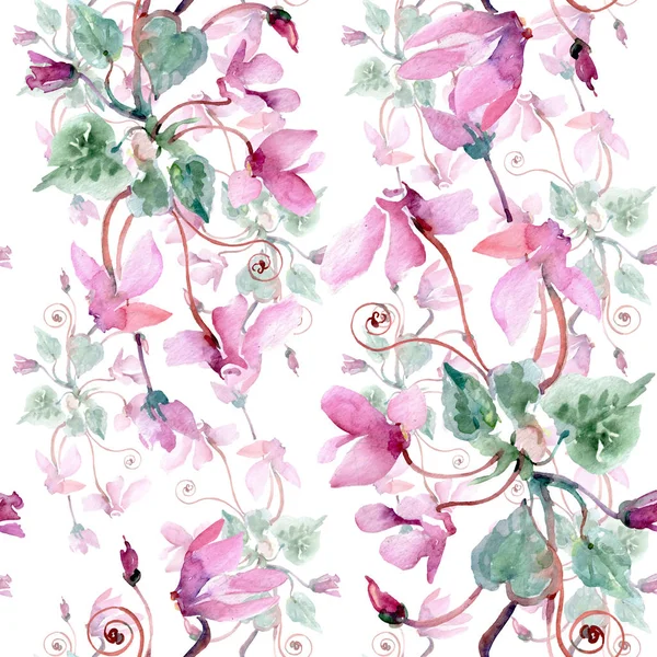 Bouquet floral de fleurs botaniques. Ensemble d'illustration de fond aquarelle. Modèle de fond sans couture
. — Photo de stock