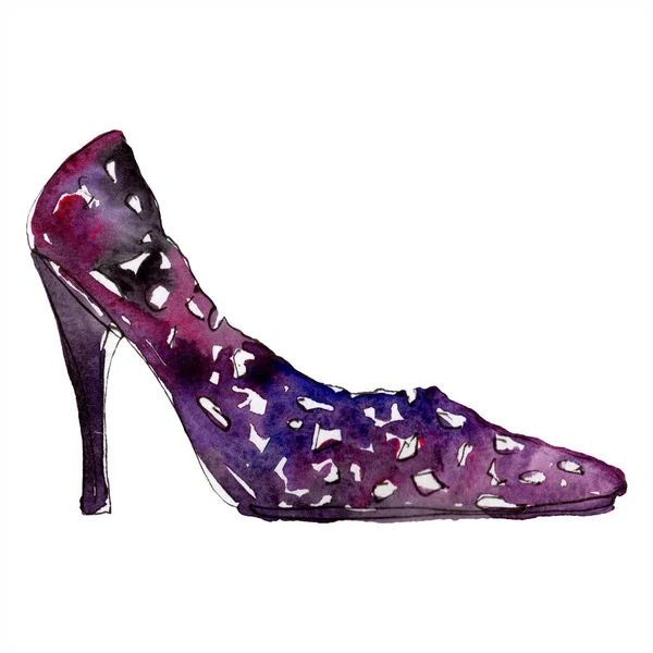 Desenho de sapatos ilustração glamour moda em um estilo aquarela. Acessórios de roupas definir roupa da moda. Esboço de moda Aquarelle para fundo. Aquarelle desenho aquarelle isolado . — Fotografia de Stock