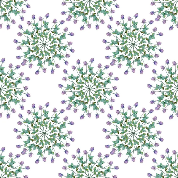 Flores silvestres flores botânicas florais. Conjunto de ilustração de fundo aquarela. Padrão de fundo sem costura . — Fotografia de Stock