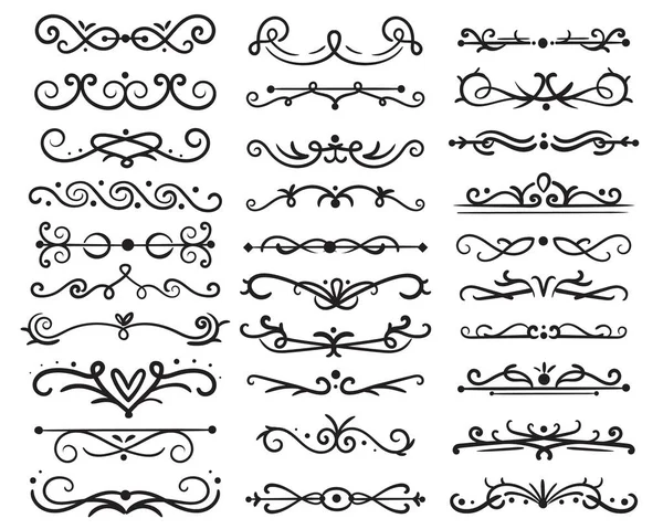 Collection of arabesque and calligraphic decorative elements 3 — Stock ...