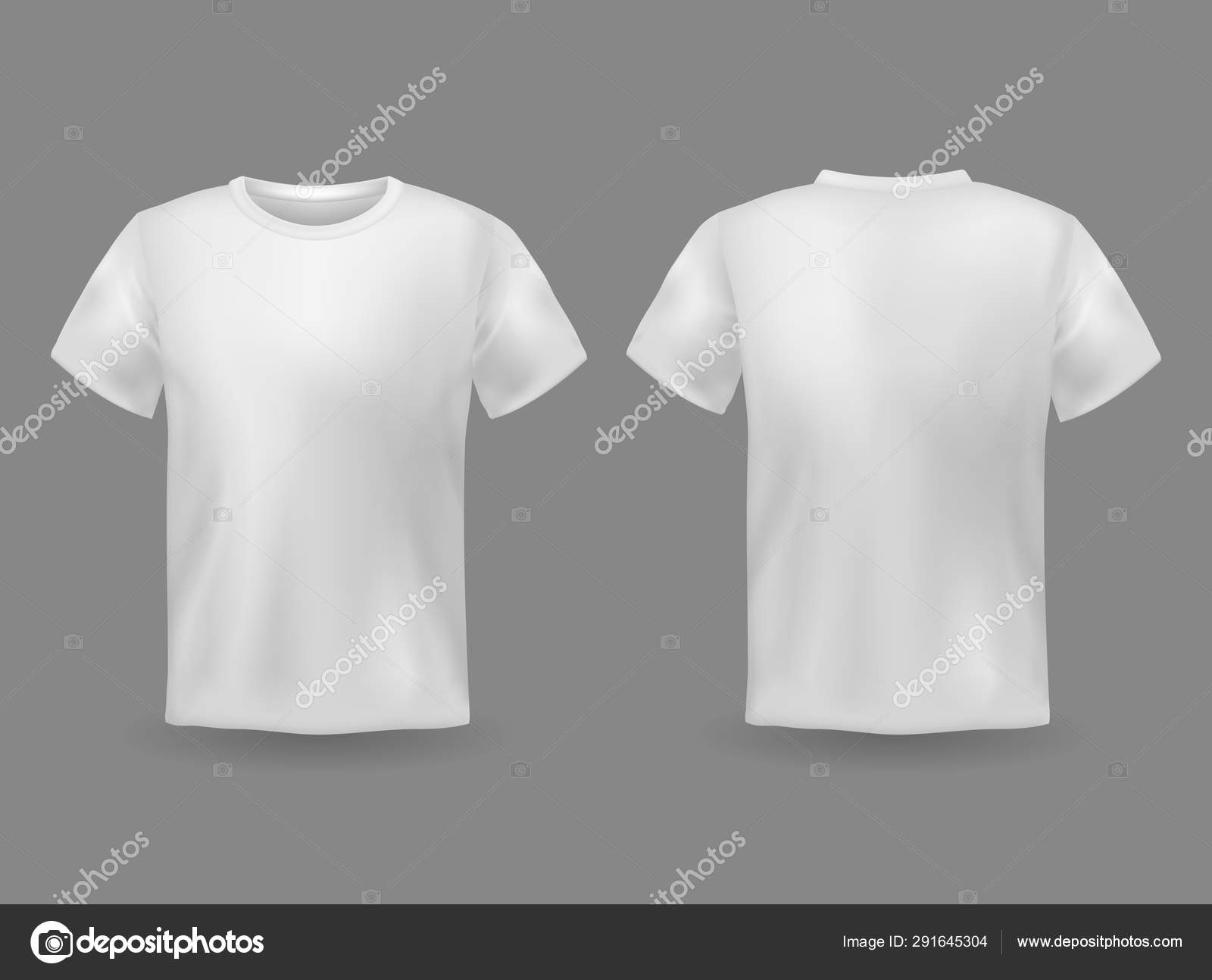 Download T Shirt Mockup White 3d Blank T Shirt Front And Back Views Realistic Sports Clothing Uniform Female And Male Clothes Vector Template Stock Vector Royalty Free Vector Image By C Yummybuum 291645304