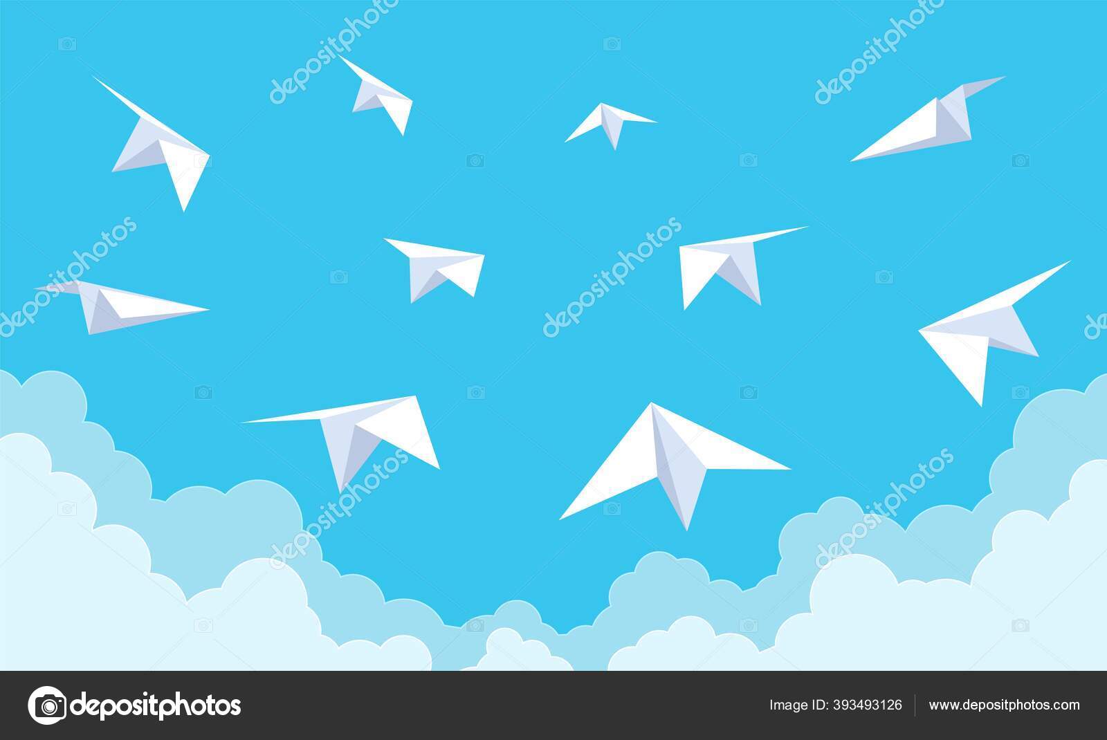 Free Paper Planesストックベクター ロイヤリティフリーfree Paper Planesイラスト Depositphotos