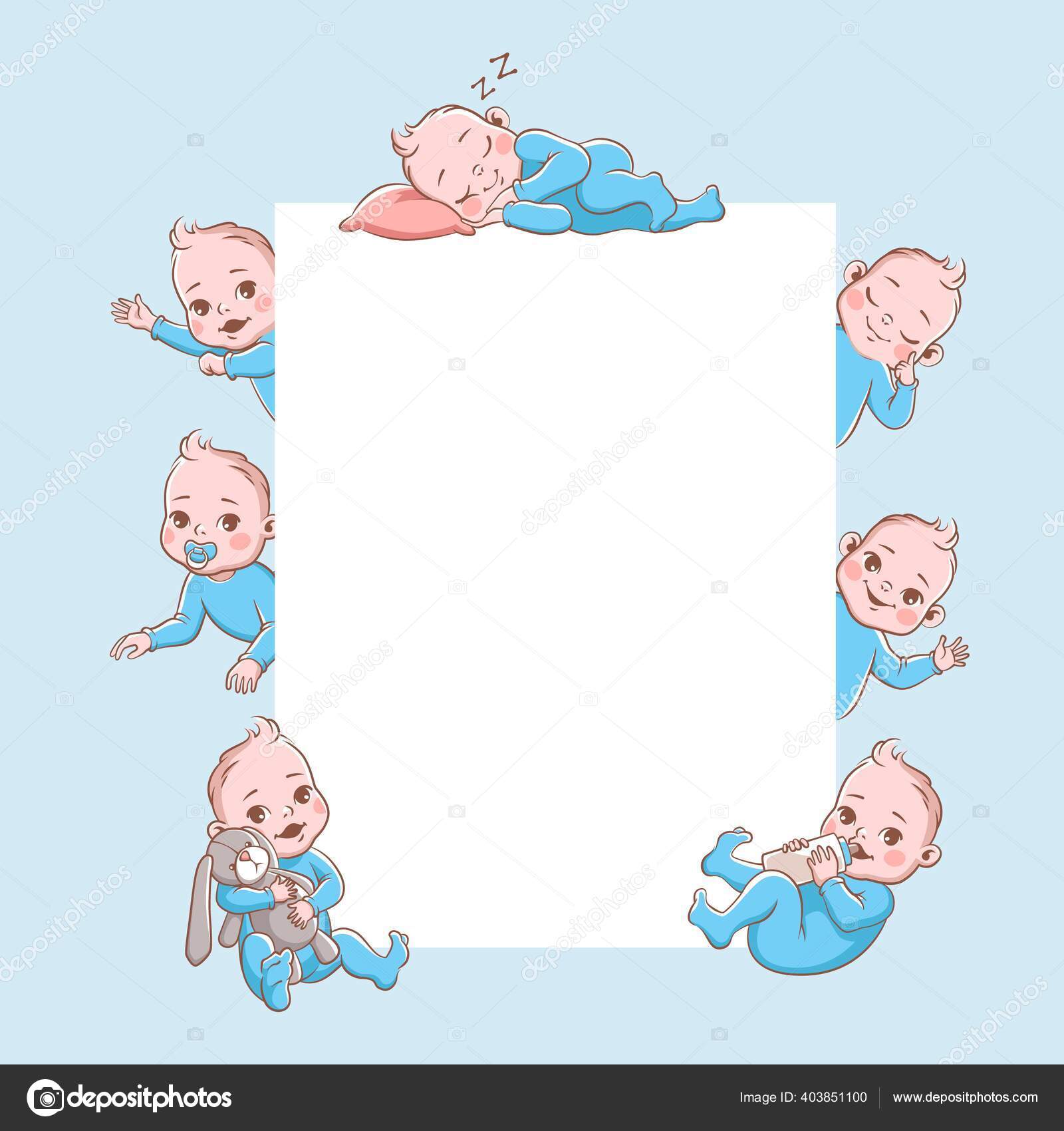 Banniere Pour Nouveau Nes Mignon Cadre Bebe Dessin Anime Bebe Blond Souriant Tout Petit En Vetements Bleus Dans Differentes Poses Illustration Vectorielle De Nouveau Ne Heureux Isole Sur Fond Blanc Image Vectorielle Yummybuum C Banniere Pour Nouveau Nes Mignon Cadre Bebe Dessin Anime Bebe Blond Souriant Tout Petit En Vetements Bleus Dans Differentes Poses Illustration Vectorielle De Nouveau Ne Heureux Isole Sur Fond Blanc Image Vectorielle Yummybuum C