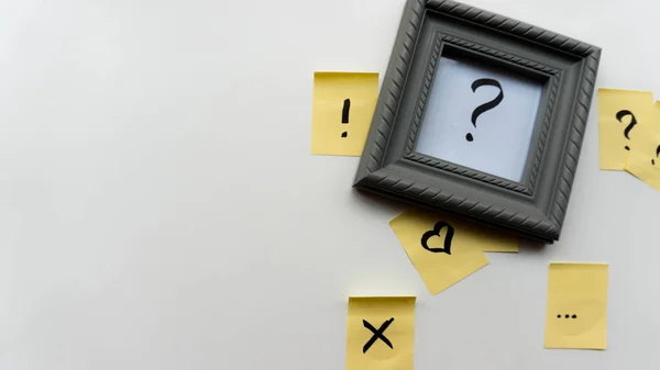 Question Mark Frame Question Relationship Stickers — Stock Photo, Image