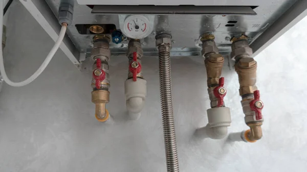 Pipe Boiler Valve Regulation Equipment Faucet — Stock Photo, Image