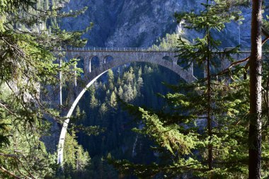 İsviçre Davos yakınındaki Wiesenerviaduct