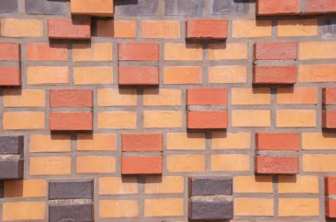 Hollanda'da tuğla duvar arka plan deseni