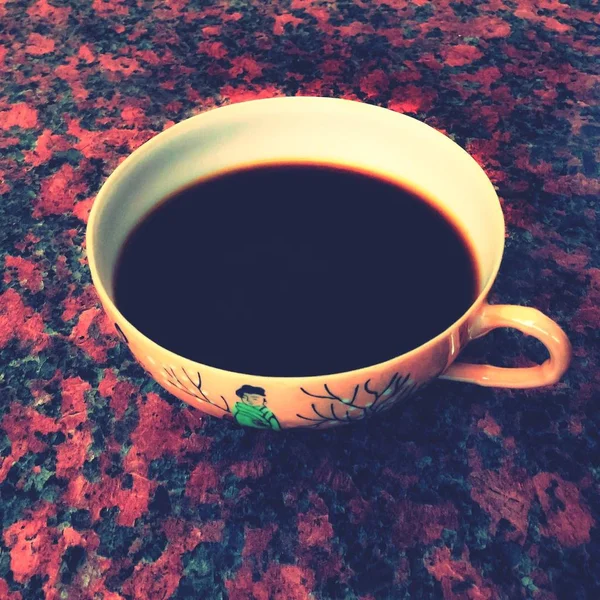 Filiżanka Kawy Czarny Gorący — Zdjęcie stockowe