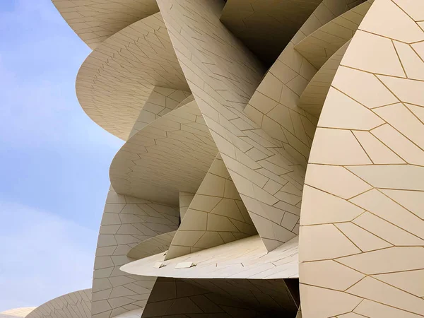 카타르 도하 국립 박물관의 구조의 일부 — 스톡 사진