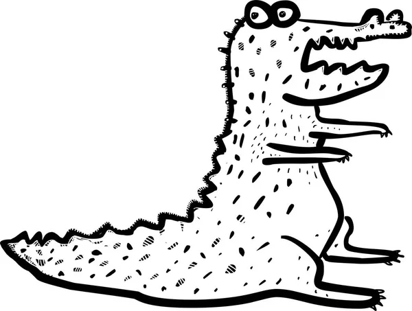 Drôle Crocodile Illustration Vectorielle — Image vectorielle