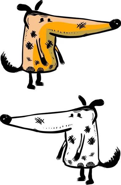 Αστείο Σκύλο Εικονογράφηση Φορέας — Διανυσματικό Αρχείο