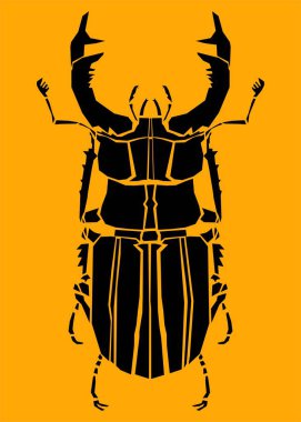 Geyik böceği, vektör illüstrasyonu