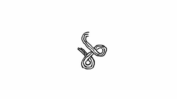 Κέλτικος Κόμπος Φυλετικό Σύμβολο Κέλτικο Στυλ Απρόσκοπτη Κίνηση Βρόχου — Αρχείο Βίντεο