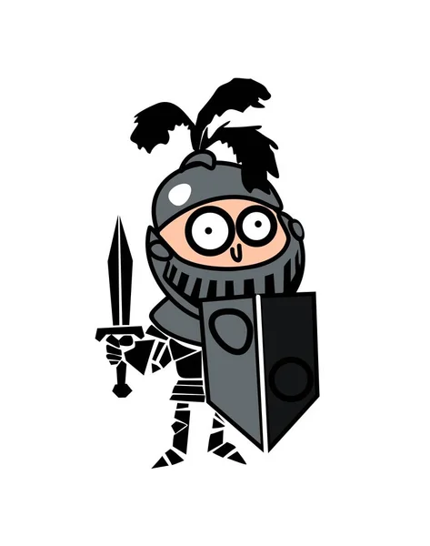 Illustration Funny Cartoon Knight — Stock Photo, Image