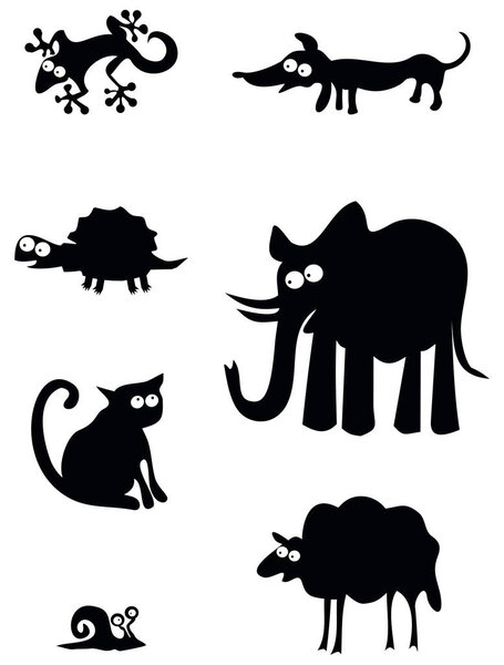Funny Vector Animal Silhouettes