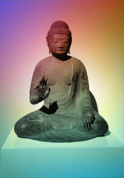 Främre Buddha Staty — Stockfoto
