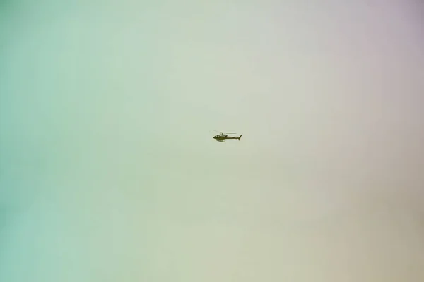 Helicóptero Voador Céu — Fotografia de Stock