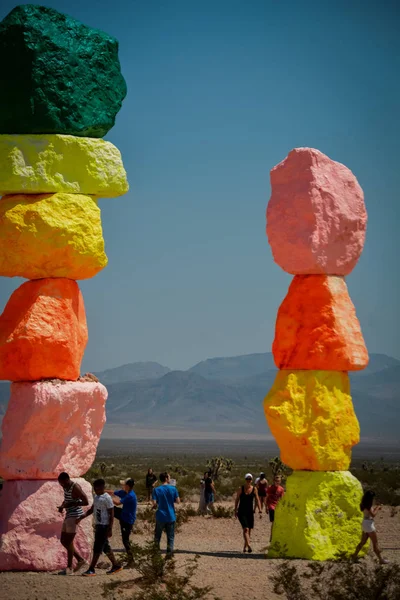 Sept Montagnes Magiques Dans Désert Près Las Vegas — Photo